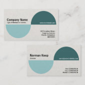 交互クライアントII – 青の濃淡(緑) 名刺 (正面/裏面)