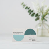 交互クライアントII – 青の濃淡(緑) 名刺 (スタンド正面)