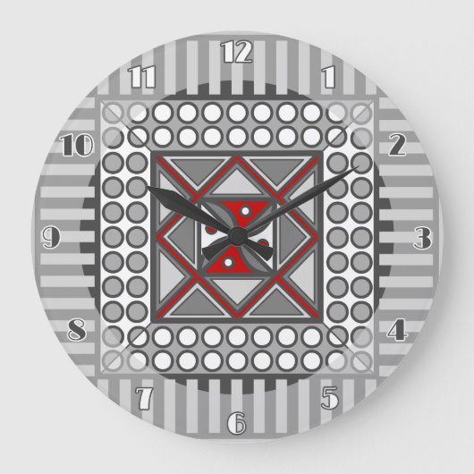 交互幾何クロック ラージ壁時計 (正面)