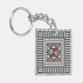 交互幾何学的アクリル製キーチェーン キーホルダー (正面左)