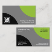 交互曲線 – ブラックグレーと火星の緑 名刺 (正面/裏面)