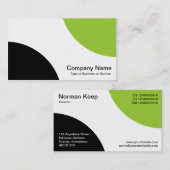 交互曲線 – 黒と火星の緑 名刺 (正面/裏面)