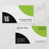 交互曲線 – 黒と火星の緑 名刺 (正面/裏面)