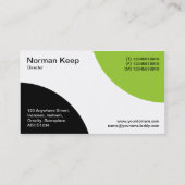 交互曲線 – 黒と火星の緑 名刺 (裏面)