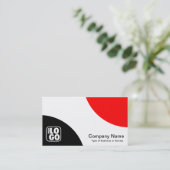 交互曲線 – 黒と赤 名刺 (スタンド正面)