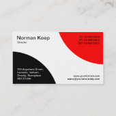 交互曲線 – 黒と赤 名刺 (裏面)