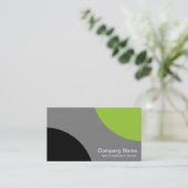 交互曲線 – 黒、グレー、火星の緑 名刺 (スタンド正面)