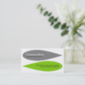 交互花びら – グレーと火星の緑 名刺 (スタンド正面)