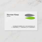 交互花びら – グレーと火星の緑 名刺 (裏面)