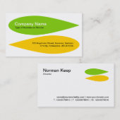 交互花びら – 火星緑と琥珀 名刺 (正面/裏面)