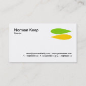 交互花びら – 火星緑と琥珀 名刺 (裏面)