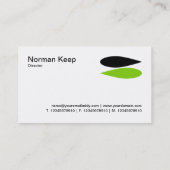 交互花びら – 黒と火星の緑 名刺 (裏面)