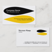 交互花びら – 黒と琥珀 名刺 (正面/裏面)