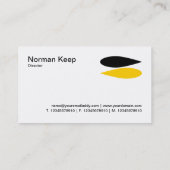 交互花びら – 黒と琥珀 名刺 (裏面)