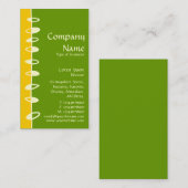 交互葉 – 琥珀、緑、クリーム 名刺 (正面/裏面)