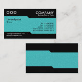 交互 – シアンのエンボステクスチャ 名刺 (正面/裏面)