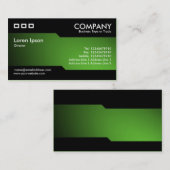 交互 – スポットライト照明 – 緑 名刺 (正面/裏面)