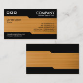 交互 – ブラシ付きオークレテクスチャ 名刺 (正面/裏面)