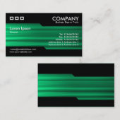 交互 – ブラシ付き緑のテクスチャ 名刺 (正面/裏面)