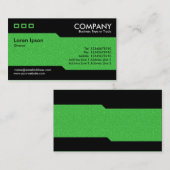 交互 – 明るい緑のエンボステクスチャ 名刺 (正面/裏面)