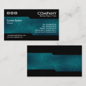 交互 – 電気雨の暗いターコイズ 名刺 (正面/裏面)