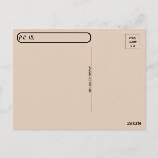 交代後二重ひげ付き鵜スイミング ポストカード (裏面)