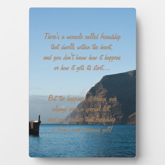 交友詩の奇跡のプラーク フォトプラーク (正面)