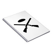 交差させたトラップ射撃の散弾銃 ノートブック (右側)