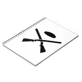 交差させたトラップ射撃の散弾銃 ノートブック (左側)