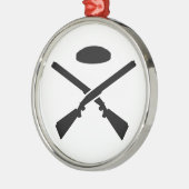 交差させたトラップ射撃の散弾銃 メタルオーナメント (左)