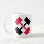 交差させたバーベル コーヒーマグカップ (左)