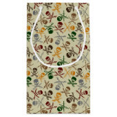 交差させた剣が付いている海賊スカル スモールペーパーバッグ (裏面)