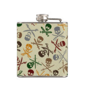 交差させた剣が付いている海賊スカル フラスク (裏面)