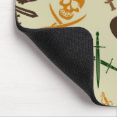 交差させた剣が付いている海賊スカル マウスパッド (コーナー)