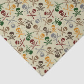 交差させた剣が付いている海賊スカル 薄葉紙 (詳細)