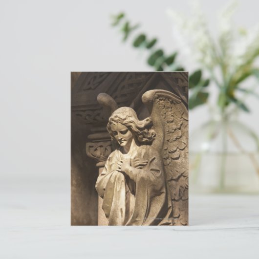 交差させた手を搭載する天使の彫像、ブエノスアイレス ポストカード (スタンド正面)