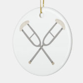 交差させた松葉ずえ セラミックオーナメント (左)