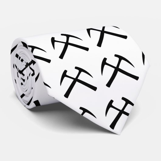 交差させた石のハンマーのタイ ネクタイ (ロール)