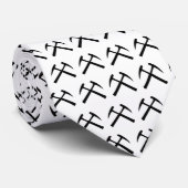 交差させた石のハンマーのタイ ネクタイ (ロール)