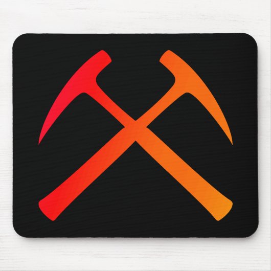 交差させた石はマウスパッドを槌で打ちます マウスパッド (正面)