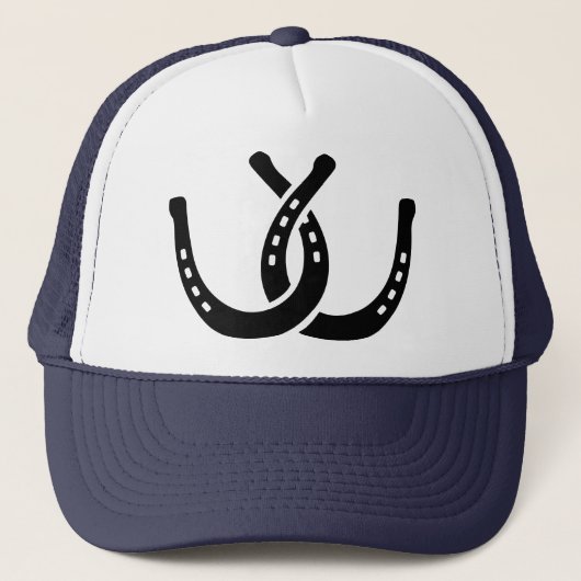 交差させた蹄鉄 キャップ (正面)