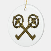 交差させた鍵 セラミックオーナメント (左)