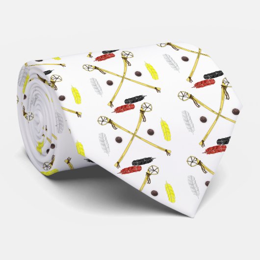 交差させたOjibweは羽を付けます ネクタイ (ロール)