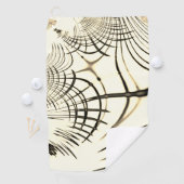 交差したナッツブラウンまたはカーキ曲線のトレースはベージュ ゴルフタオル (インサイチュ)