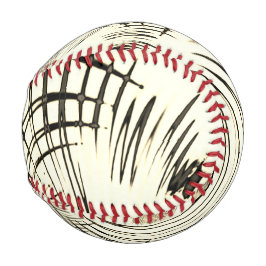 交差したナッツブラウンまたはカーキ曲線のトレースはベージュ 野球ボール