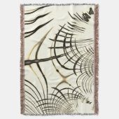 交差したナットブラウンの曲線トレース、明るい背景 スローブランケット (正面縦)