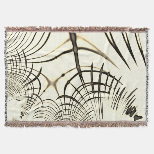 交差したナットブラウンの曲線トレース、明るい背景 スローブランケット (正面)