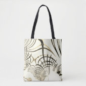 交差したナットブラウンの曲線トレース、明るい背景 トートバッグ (正面)