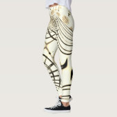 交差したナットブラウンの曲線トレース、明るい背景 レギンス (左)