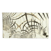 交差したナットブラウンの曲線トレース、明るい背景 枕カバー (裏面-右)